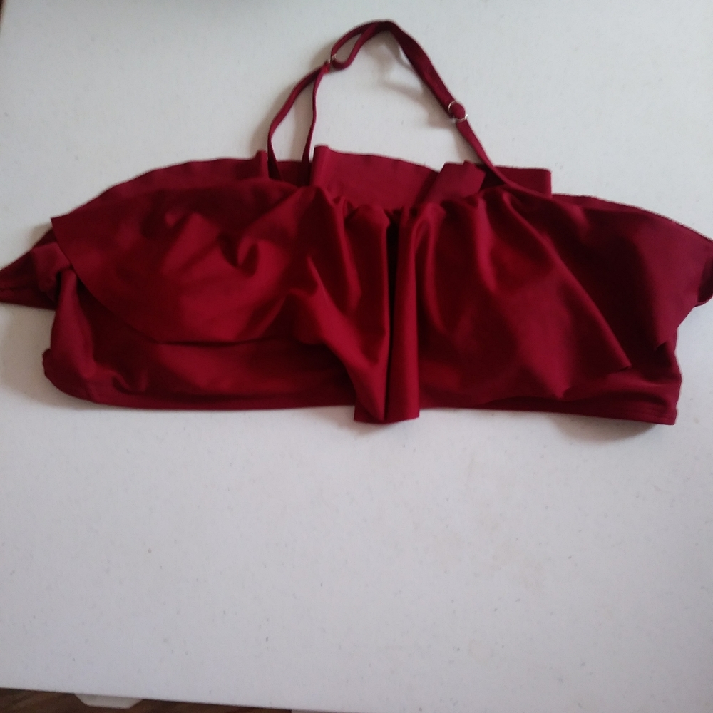 Red swim top